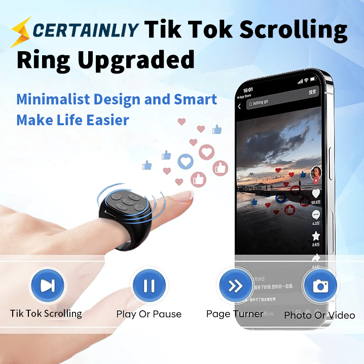 ??Limited Time Promotion 49% OFF??Fingertip Wireless Bluetooth Remote Control