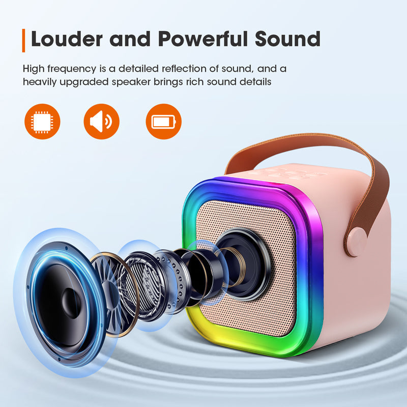 ??Last Day Promotion 50% OFF??Mini Karaoke Machine with Wireless Microphones