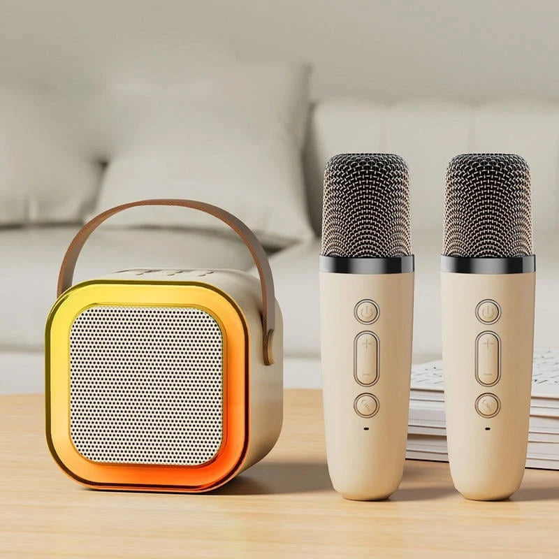 ??Last Day Promotion 50% OFF??Mini Karaoke Machine with Wireless Microphones