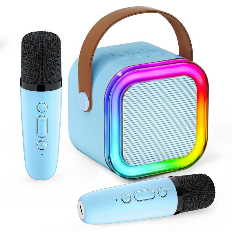 ??Last Day Promotion 50% OFF??Mini Karaoke Machine with Wireless Microphones