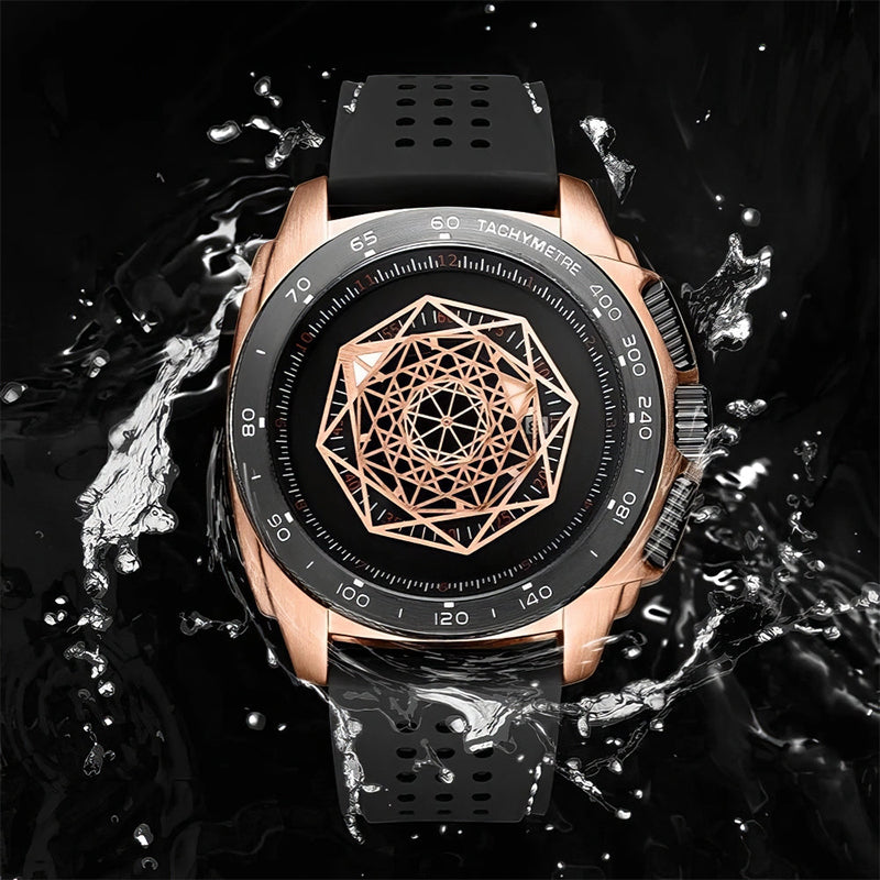 Men’s Luminous Silicone Quartz Watch