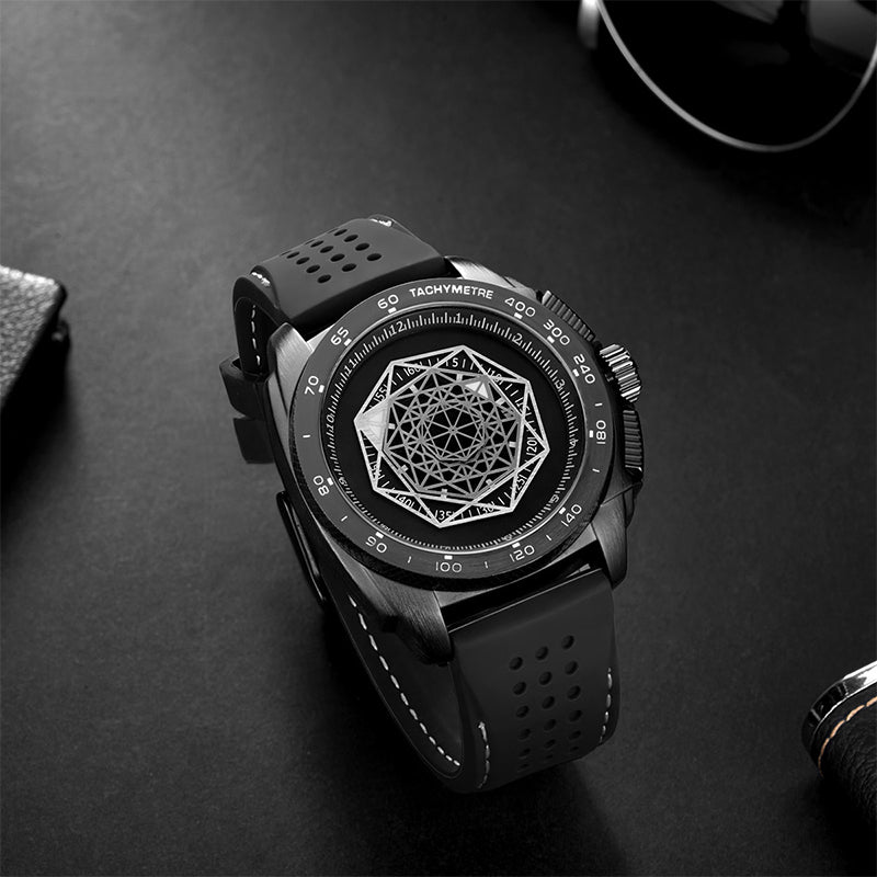 Men’s Luminous Silicone Quartz Watch