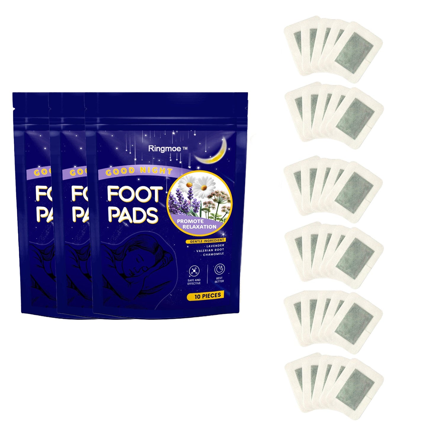 🔥Hot Sale🔥🌙 Body Care Foot Patches, Nighttime Soothing Care 👣✨