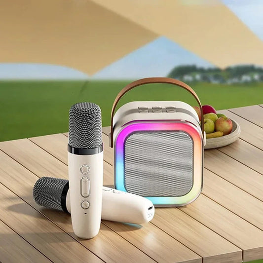 ??Last Day Promotion 50% OFF??Mini Karaoke Machine with Wireless Microphones